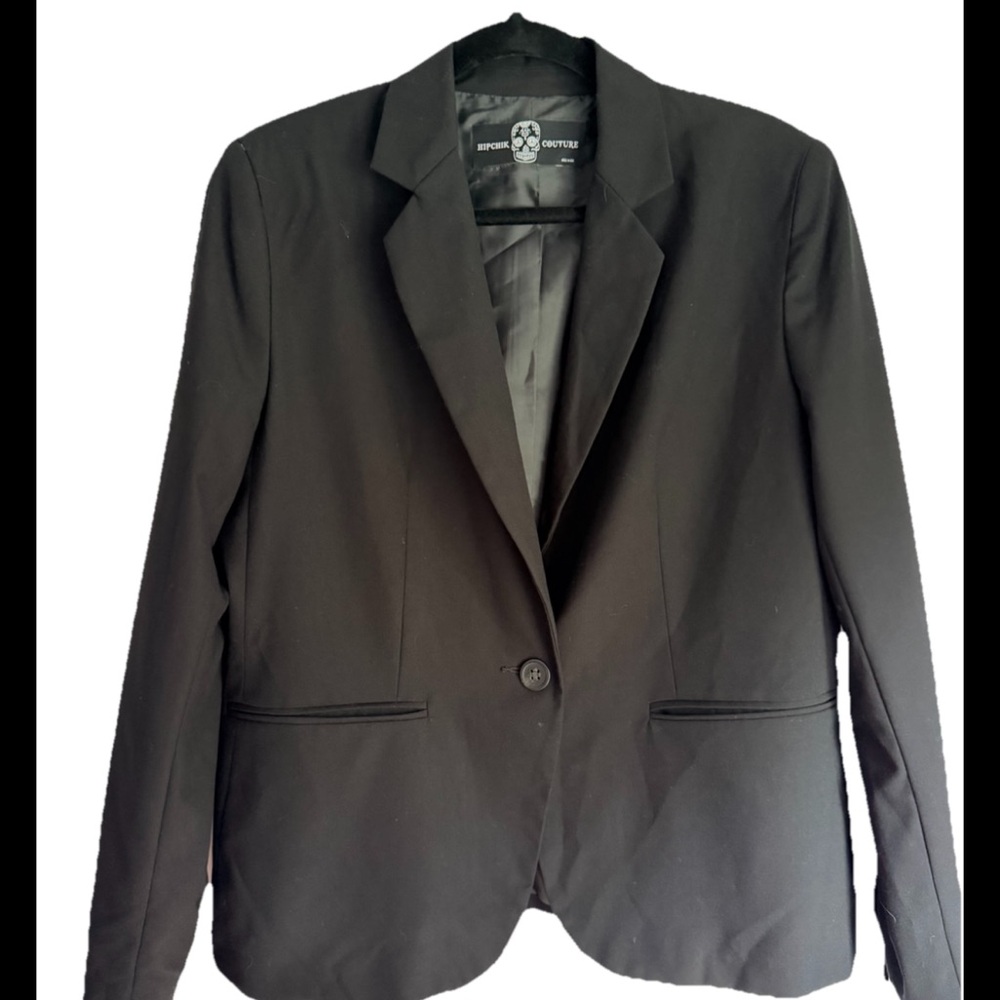 HIPCHIK COUTURE Women’s Vintage Black Embellished Blazer Sz M - Picture 3 of 6